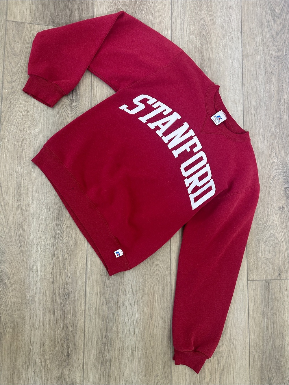 Vintage STANFORD printed red sweatshirt. Size XS